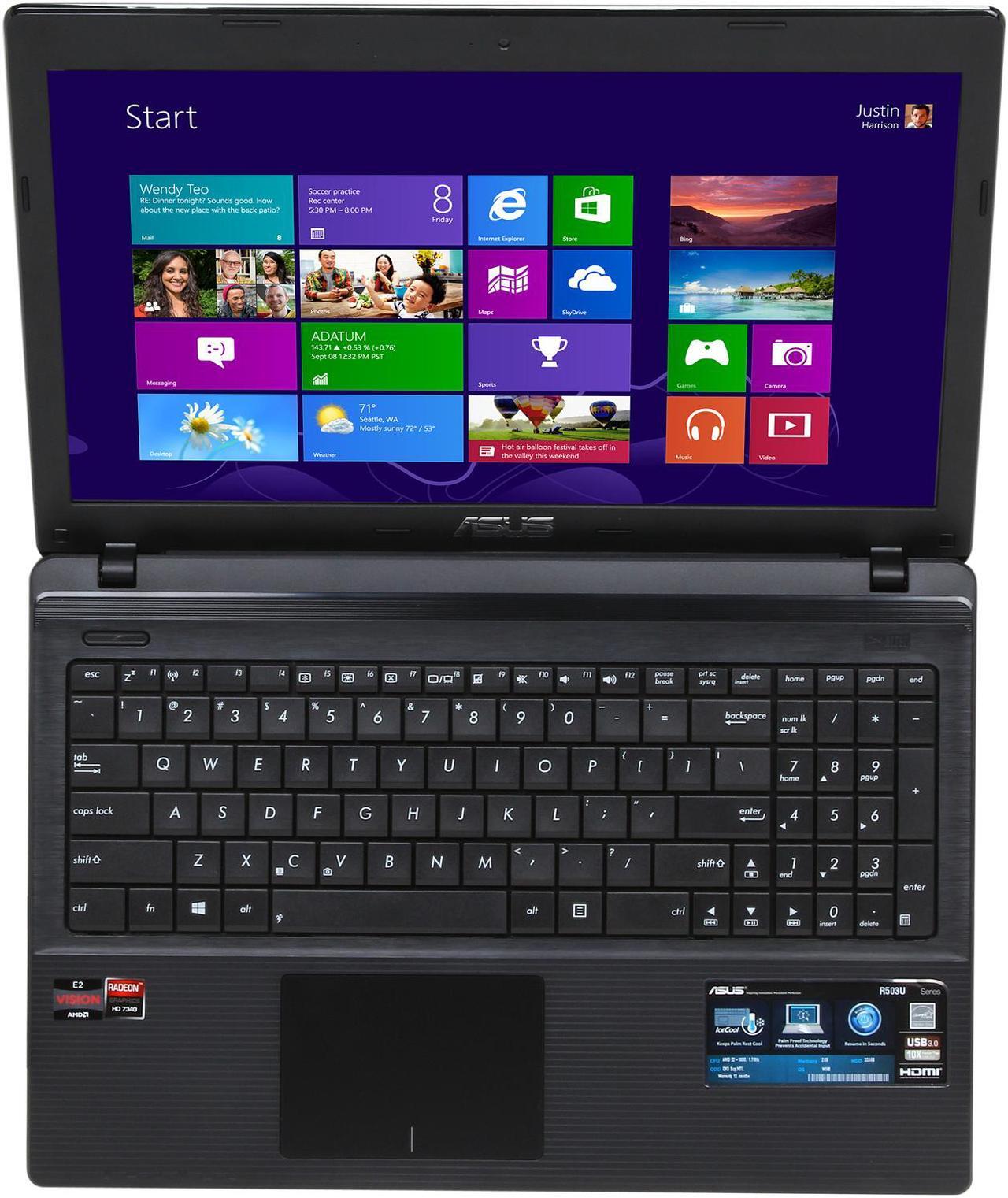 Alt view image 6 of 8 - ASUS Laptop AMD E2-1800 2GB Memory 320GB HDD AMD Radeon HD 7340 15.6" Windows 8 64-bit R503U-MH21