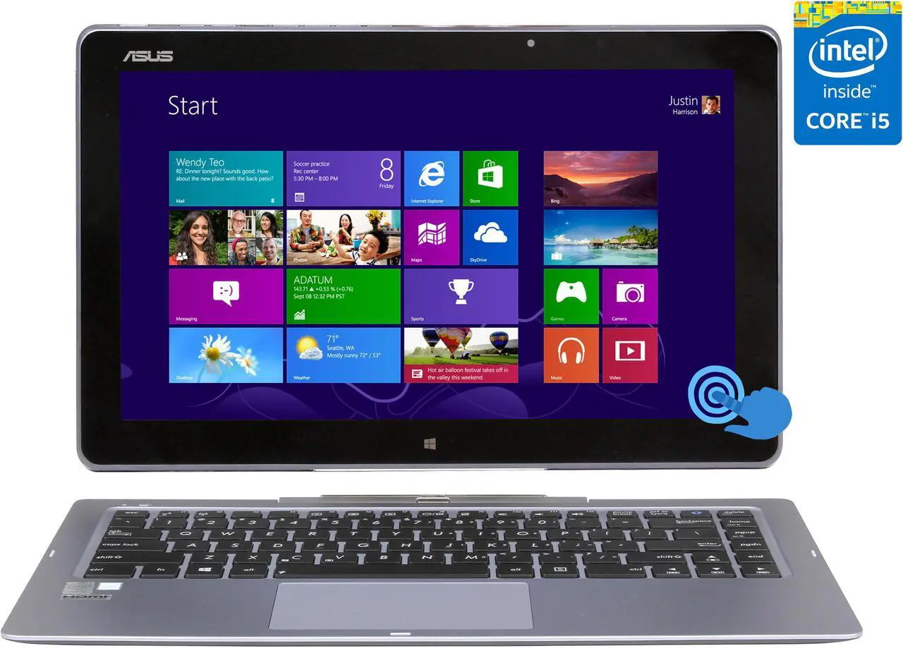 Main image of ASUS (T300LA-DH51T) Core i5 4200U (1.60GHz) 4GB Memory 128GB SSD 13.3" Touchscreen 2-in-1 Tablet/Ultrabook Windows 8 (64bit)
