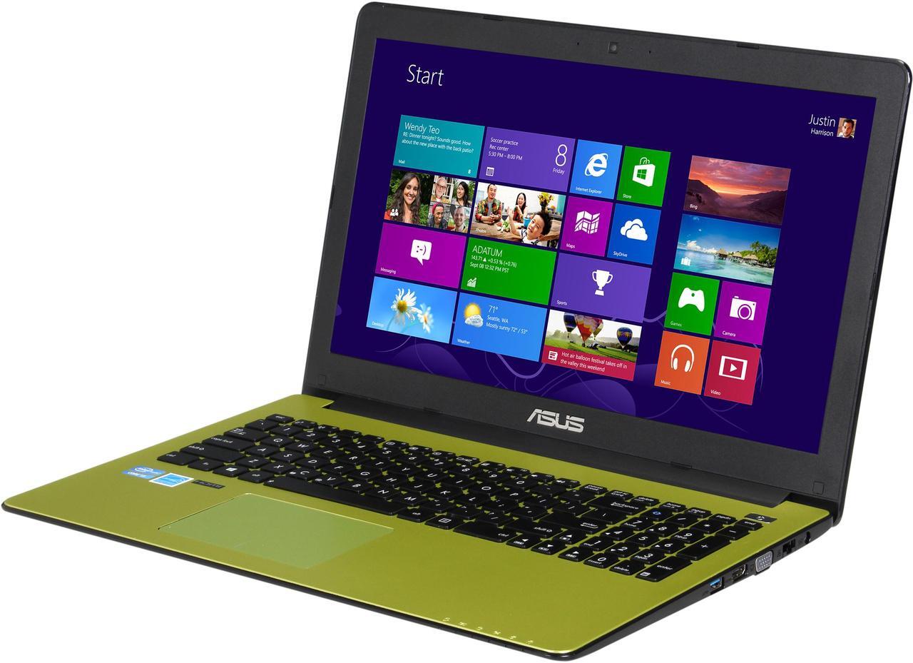 Main image of Asus X502CA 15" Notebook with Intel Core i3-3217U 1.80Ghz, 4GB DDR3 Memory, 500GB HDD, HD Webcam, HDMI Out, Premium Sound, Windows 8, Lime Green Color