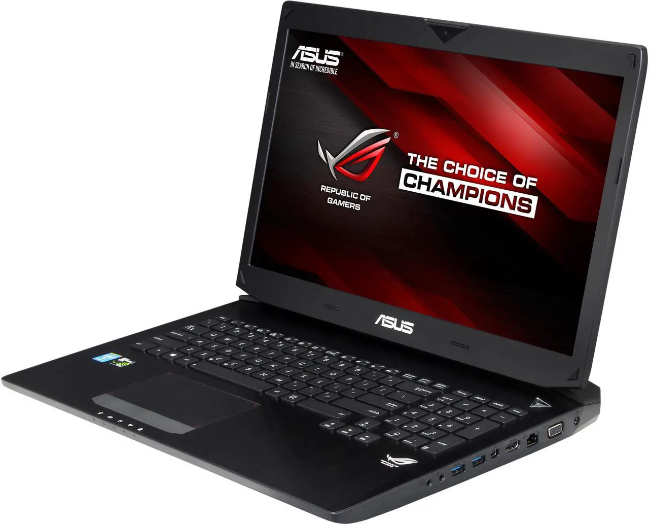 Main image of ASUS ROG G750 Series G750JW-NH71 Gaming Laptop Intel Core i7 4700HQ (2.40GHz) 12GB Memory 750GB HDD NVIDIA GeForce GTX 765M 2GB GDDR5 17.3" Windows 8
