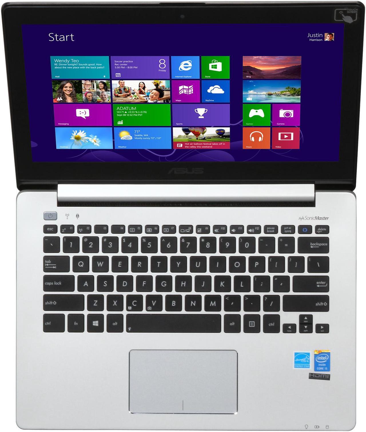 Alt view image 6 of 7 - ASUS Laptop VivoBook Intel Core i5-4200U 4GB Memory 500GB HDD Intel HD Graphics 4400 13.3" Touch Screen Windows 8 Q301LA-BHI5T02