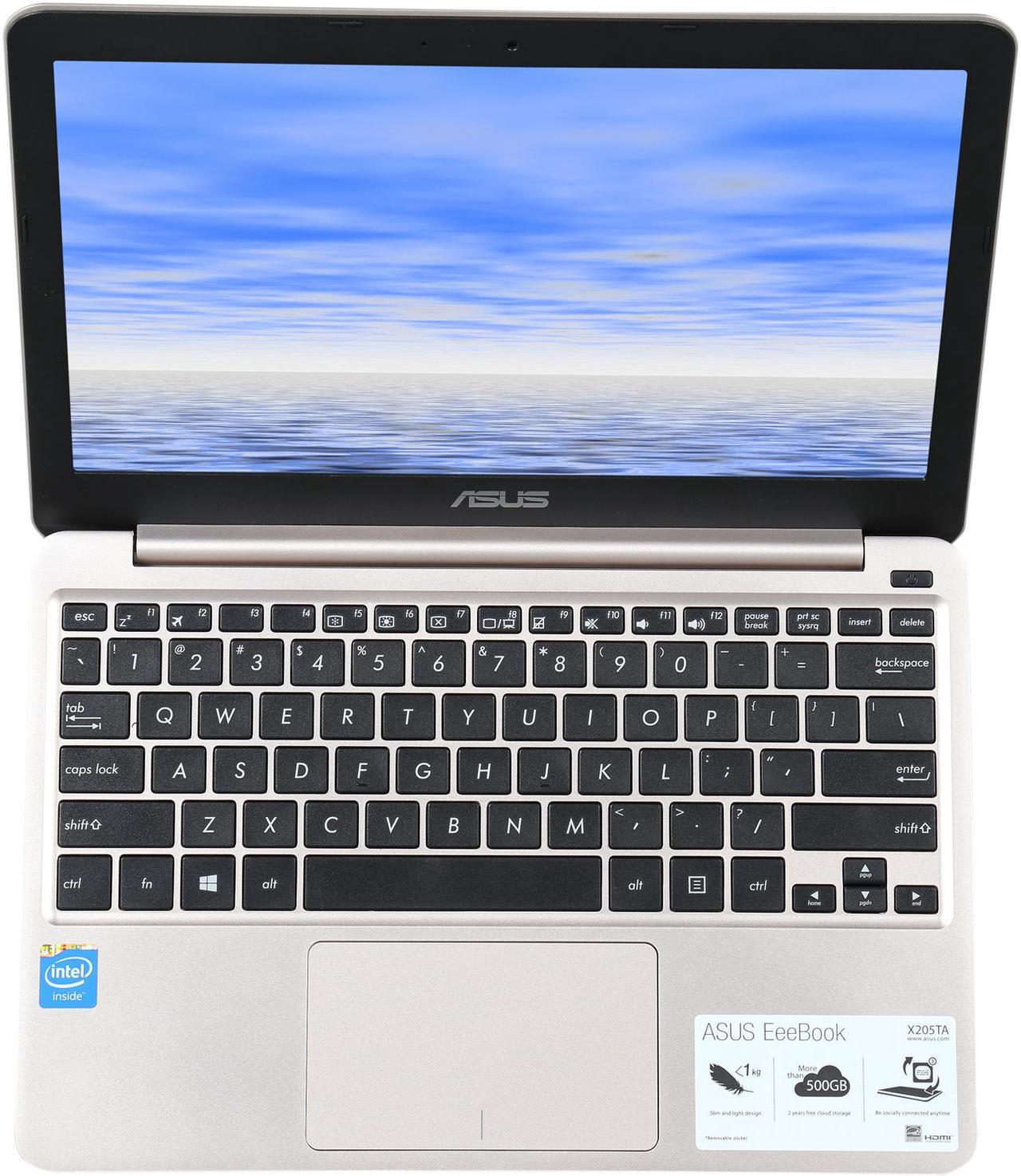 Alt view image 6 of 8 - ASUS Laptop EeeBook Intel Atom Z3735F 2GB Memory 32 GB SSD Intel HD Graphics 11.6" Non-Touch Screen Windows 8.1 32-Bit X205TA-DS01-GD-OFCE