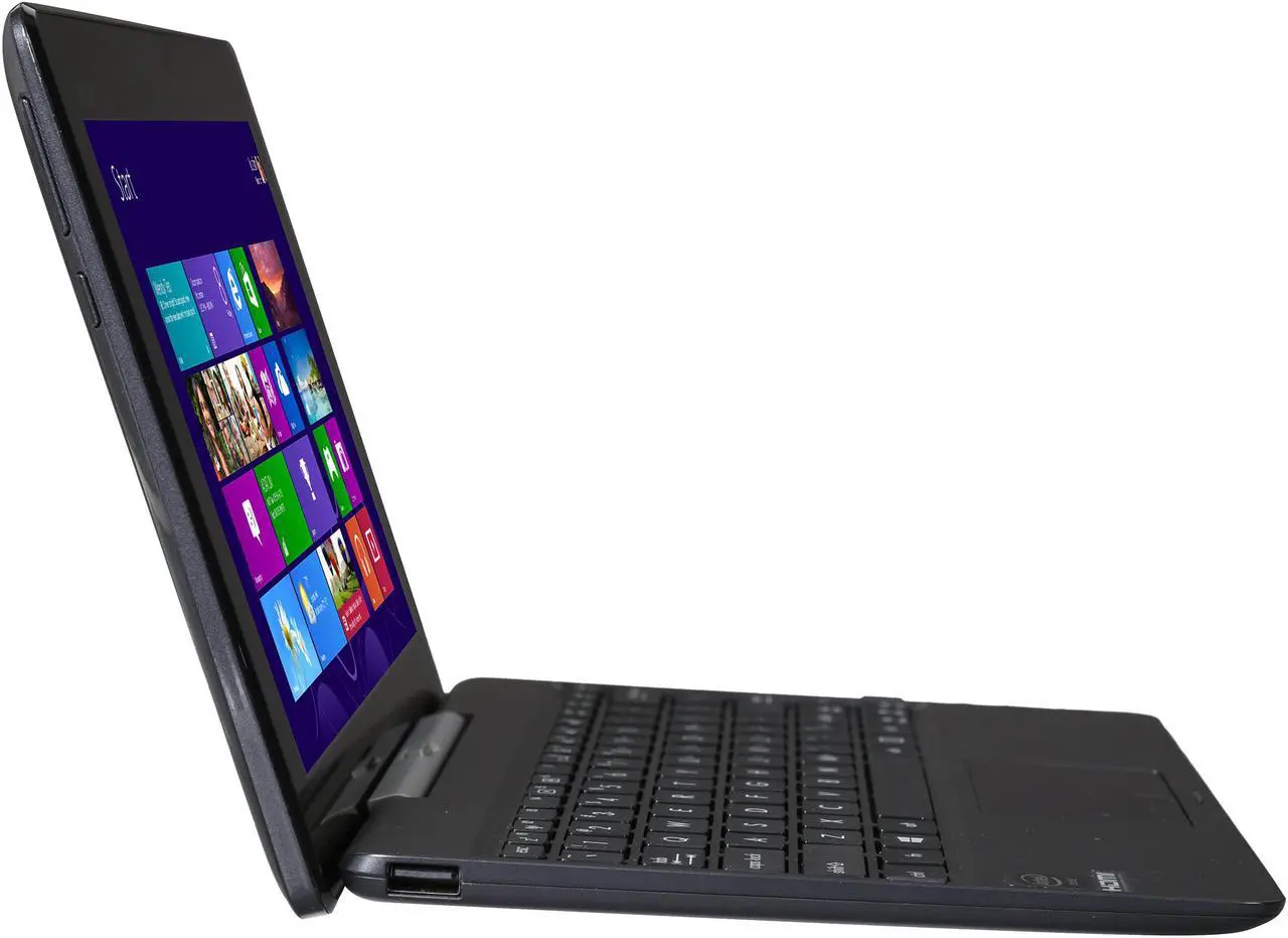 Alt view image 6 of 14 - Asus Transformer Book T100 10.1" 2-in-1 Tablet with Dock, Quad Core Intel Atom Bay Trail Z3735F 1.33GHz (1.83GHz Burst), 2GB Memory, 32GB Storage, Windows 8.1, Certified Refurbished