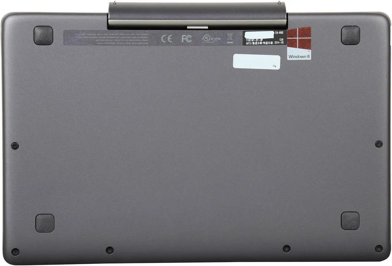 Alt view image 9 of 14 - Asus Transformer Book T100 10.1" 2-in-1 Tablet with Dock, Quad Core Intel Atom Bay Trail Z3735F 1.33GHz (1.83GHz Burst), 2GB Memory, 32GB Storage, Windows 8.1, Certified Refurbished