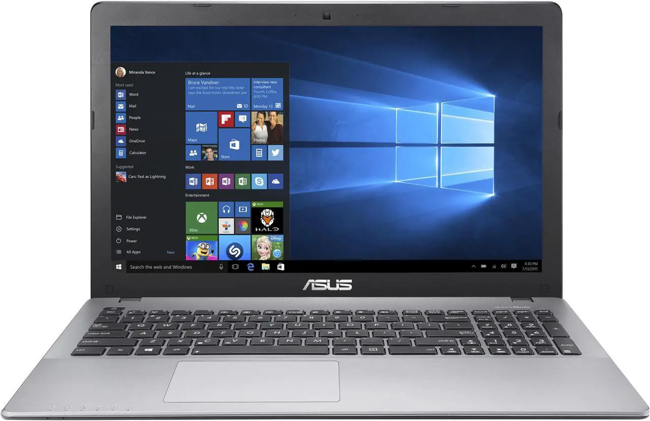 Alt view image 2 of 7 - ASUS Laptop AMD A10-7400P 8GB Memory 1TB HDD AMD Radeon R6 Series 15.6" Non-Touch Screen Windows 10 Home 64-Bit X550ZA-WH11(WX)