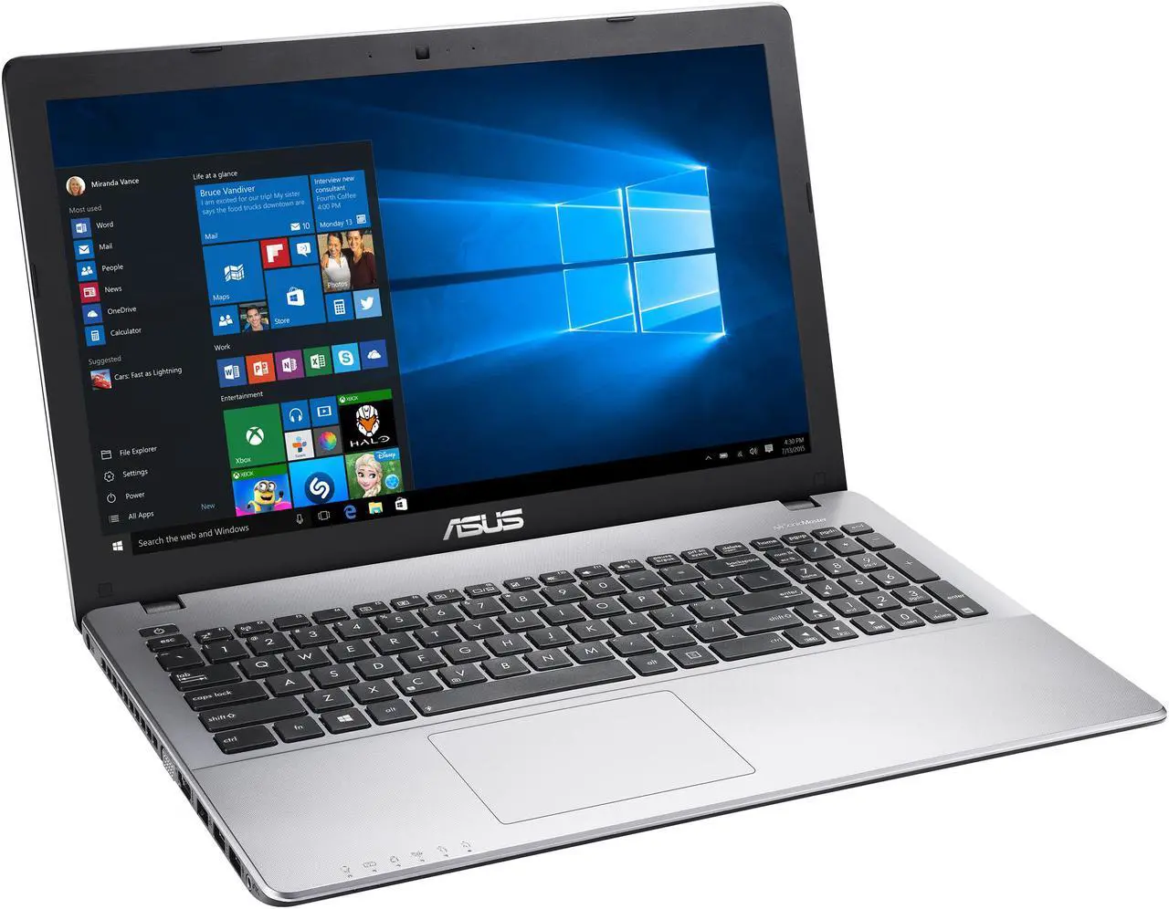 Alt view image 3 of 7 - ASUS Laptop AMD A10-7400P 8GB Memory 1TB HDD AMD Radeon R6 Series 15.6" Non-Touch Screen Windows 10 Home 64-Bit X550ZA-WH11(WX)