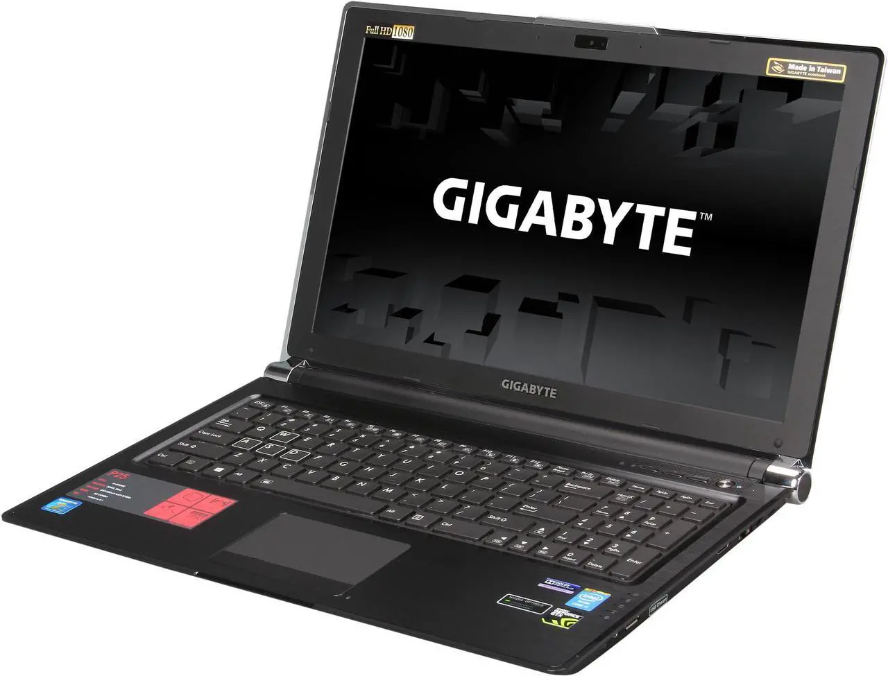 Main image of GIGABYTE - 15.6" NVIDIA GeForce GTX 870M - Intel Core i7-4810MQ - 16GB Memory - 2 x 128 GB SSD - Windows 8.1 - Gaming Laptop - IPS (P25Wv2-CF6 )