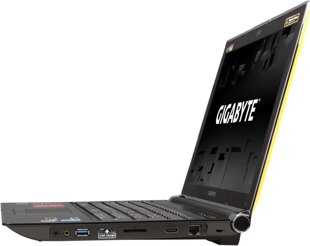 Alt view image 2 of 8 - GIGABYTE - 15.6" NVIDIA GeForce GTX 870M - Intel Core i7-4810MQ - 16GB Memory - 2 x 128 GB SSD - Windows 8.1 - Gaming Laptop - IPS (P25Wv2-CF6 )