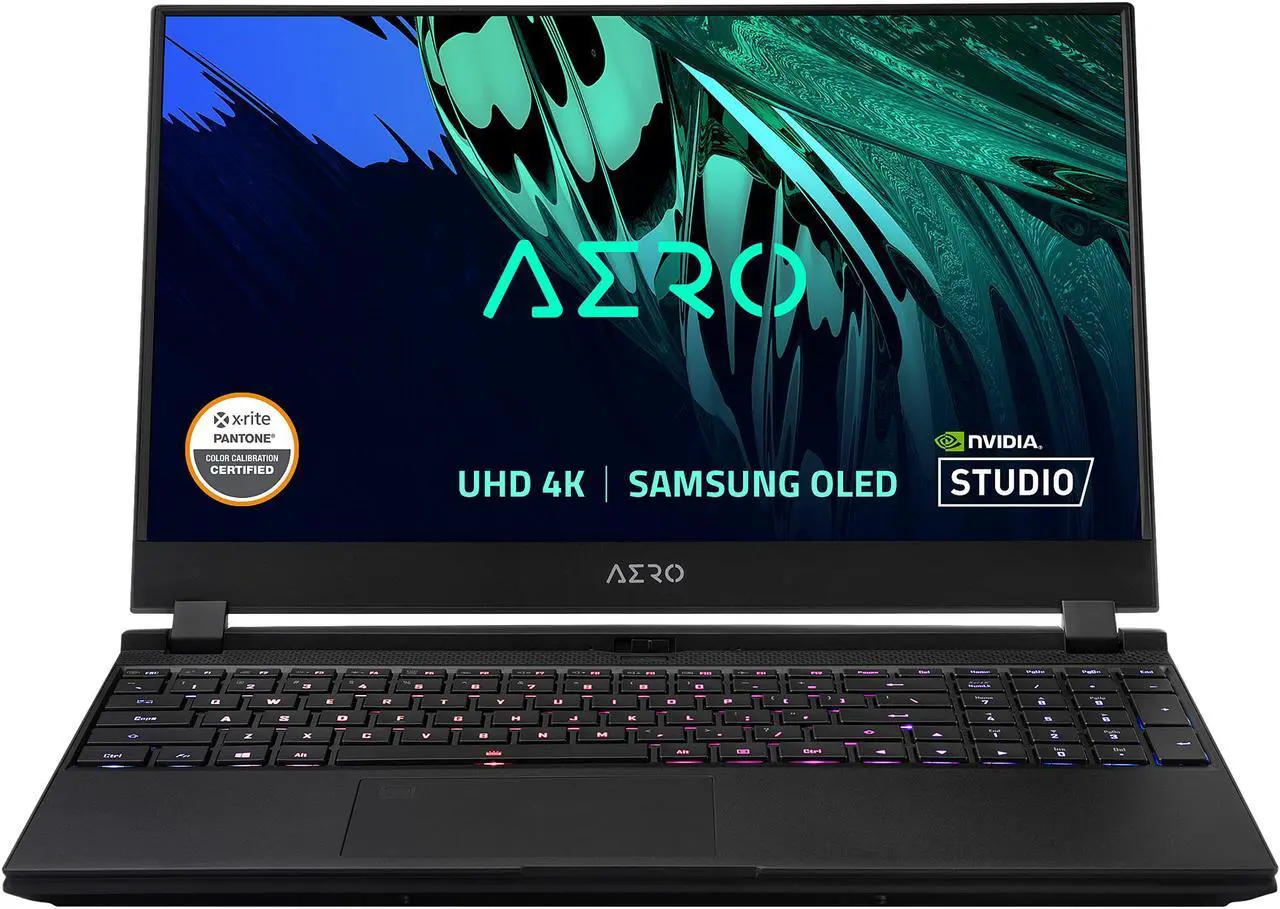 Main image of GIGABYTE AERO 15 OLED YD - 15.6" UHD 4K AMOLED, Intel Core i7 11th Gen 11800H, NVIDIA GeForce RTX 3080, 8GB GDDR6, 16GB RAM, 1TB SSD, Win10 Pro, Creator & Gaming Laptop (AERO 15 OLED YD-73US624SP)