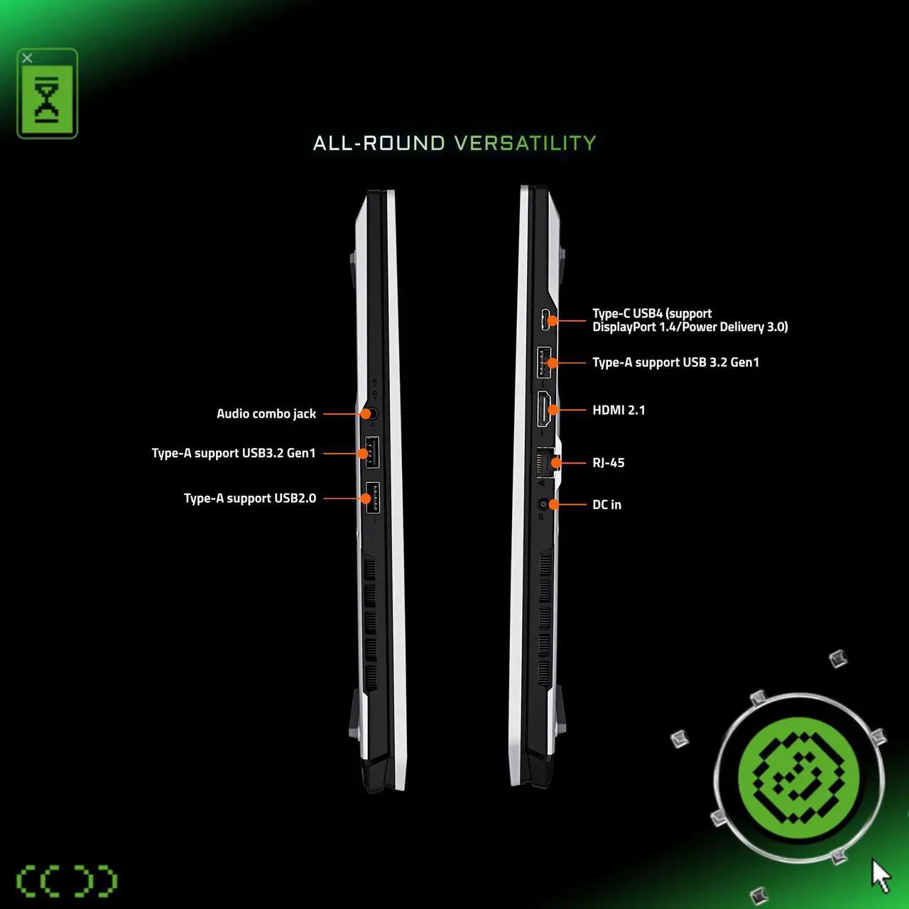 Alt view image 15 of 17 - GIGABYTE AERO X16 - 16" GeForce RTX 5070 Laptop GPU - AMD Ryzen AI 7 350  - 16GB Memory - 1TB PCIe Gen4 NVMe™ M.2 SSD SSD - Windows 11 Home - Gaming Laptop - 165 Hz IPS (AERO X16 1WH93USC94DH )
