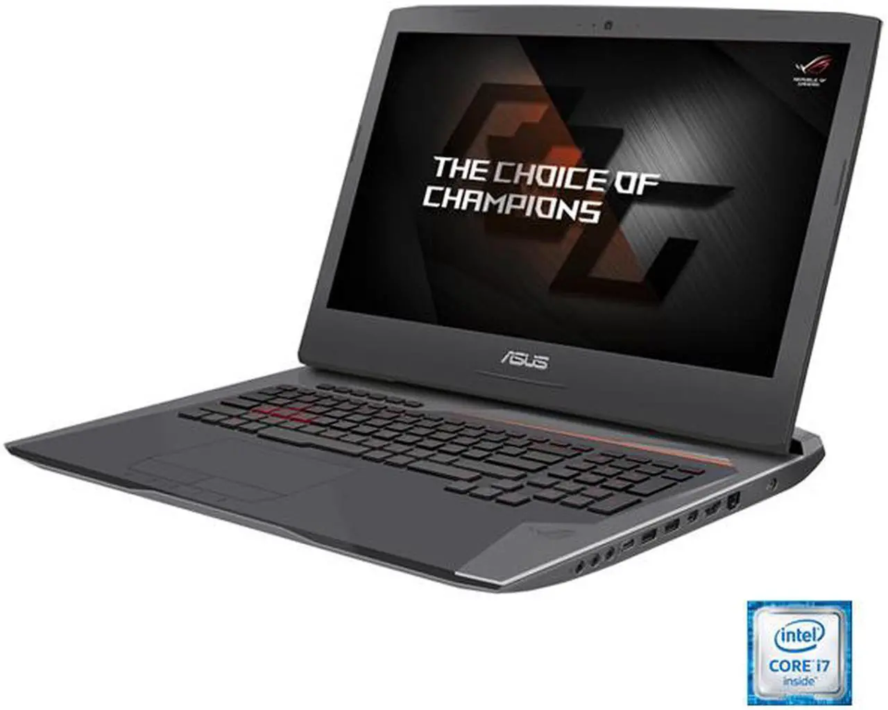 Main image of ASUS ROG G752VS-RB71 Gaming Laptop Intel Core i7 6700HQ (2.60 GHz) 16 GB Memory 1 TB HDD NVIDIA GeForce GTX 1070 8 GB GDDR5 17.3" Full HD 1920 x 1080 Windows 10 Home 64-Bit