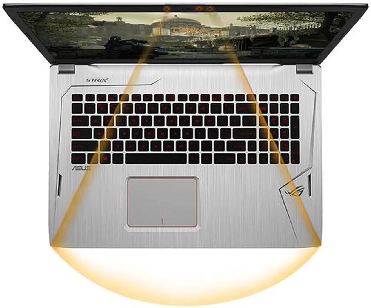 Alt view image 2 of 9 - ASUS ROG GL502VS-DS71 15.6" Intel Core i7 7th Gen 7700HQ (2.80 GHz) NVIDIA GeForce GTX 1070 VR Ready 16 GB Memory 128 GB SSD 1 TB HDD Windows 10 Home 64-Bit Gaming Laptop