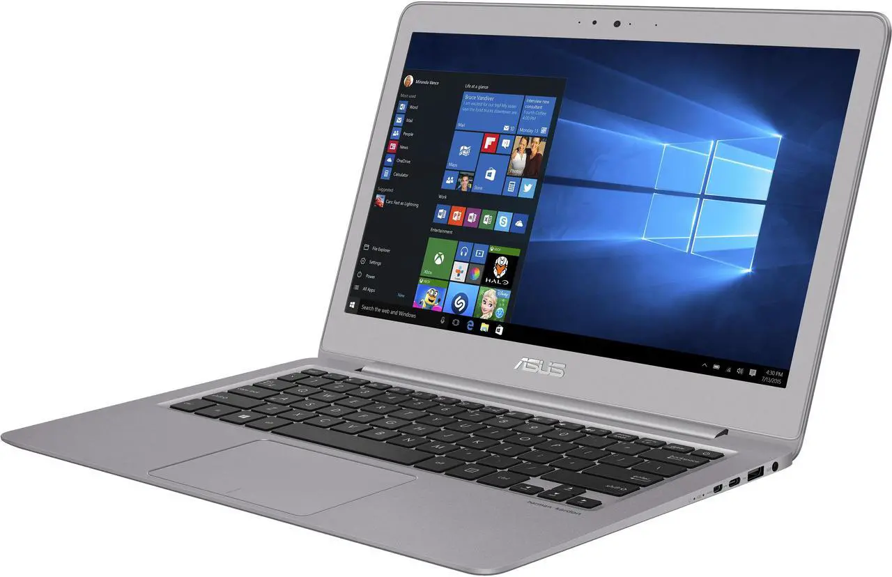 Main image of ASUS Laptop Zenbook UX330UA-DS74 Intel Core i7 7th Gen 7500U (2.70 GHz) 16 GB Memory 512 GB SSD Intel HD Graphics 620 13.3" Windows 10 Home 64-Bit