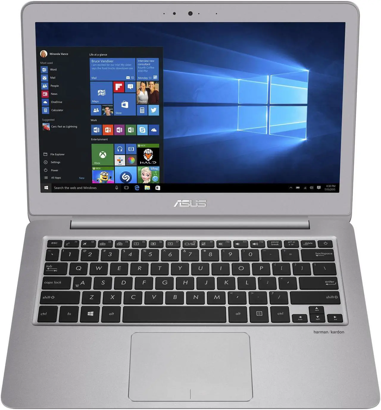 Alt view image 4 of 12 - ASUS Laptop Zenbook UX330UA-DS74 Intel Core i7 7th Gen 7500U (2.70 GHz) 16 GB Memory 512 GB SSD Intel HD Graphics 620 13.3" Windows 10 Home 64-Bit