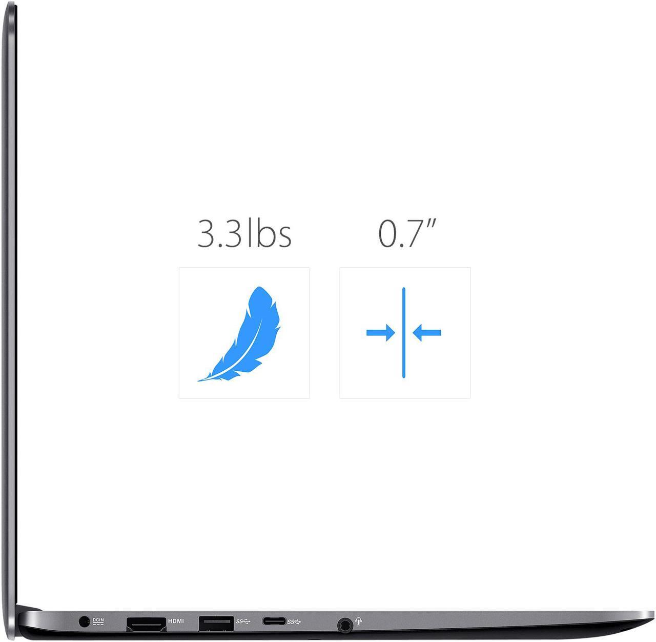 Alt view image 11 of 14 - ASUS VivoBook E403NA-US21 14" FHD Laptop, Intel Quad Core N4200 2M Cache, up to 2.5 GHz Processor, 128 GB eMMC Flash Storage, 4 GB DDR3 RAM, Windows 10 Signature Edition, Fingerprint Reader