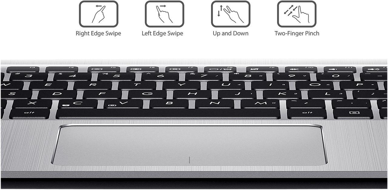 Alt view image 13 of 14 - ASUS VivoBook E403NA-US21 14" FHD Laptop, Intel Quad Core N4200 2M Cache, up to 2.5 GHz Processor, 128 GB eMMC Flash Storage, 4 GB DDR3 RAM, Windows 10 Signature Edition, Fingerprint Reader