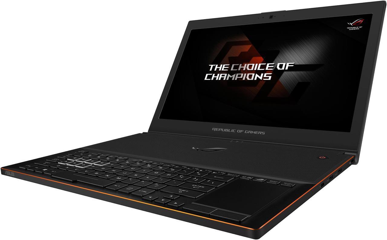 Alt view image 4 of 20 - ASUS ROG Zephyrus GX501VI-XS74 15.6" Full-HD 120 Hz Ultra-portable Intel Core i7 7th Gen 7700HQ 2.8 GHz GeForce GTX 1080 VR Ready 8 GB GDDR5X 512 GB PCIe SSD 16 GB DDR4 Memory Windows 10 Pro Gaming Laptop