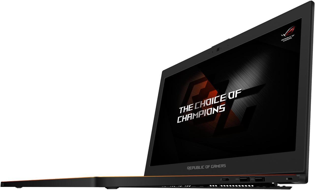 Alt view image 6 of 20 - ASUS ROG Zephyrus GX501VI-XS74 15.6" Full-HD 120 Hz Ultra-portable Intel Core i7 7th Gen 7700HQ 2.8 GHz GeForce GTX 1080 VR Ready 8 GB GDDR5X 512 GB PCIe SSD 16 GB DDR4 Memory Windows 10 Pro Gaming Laptop