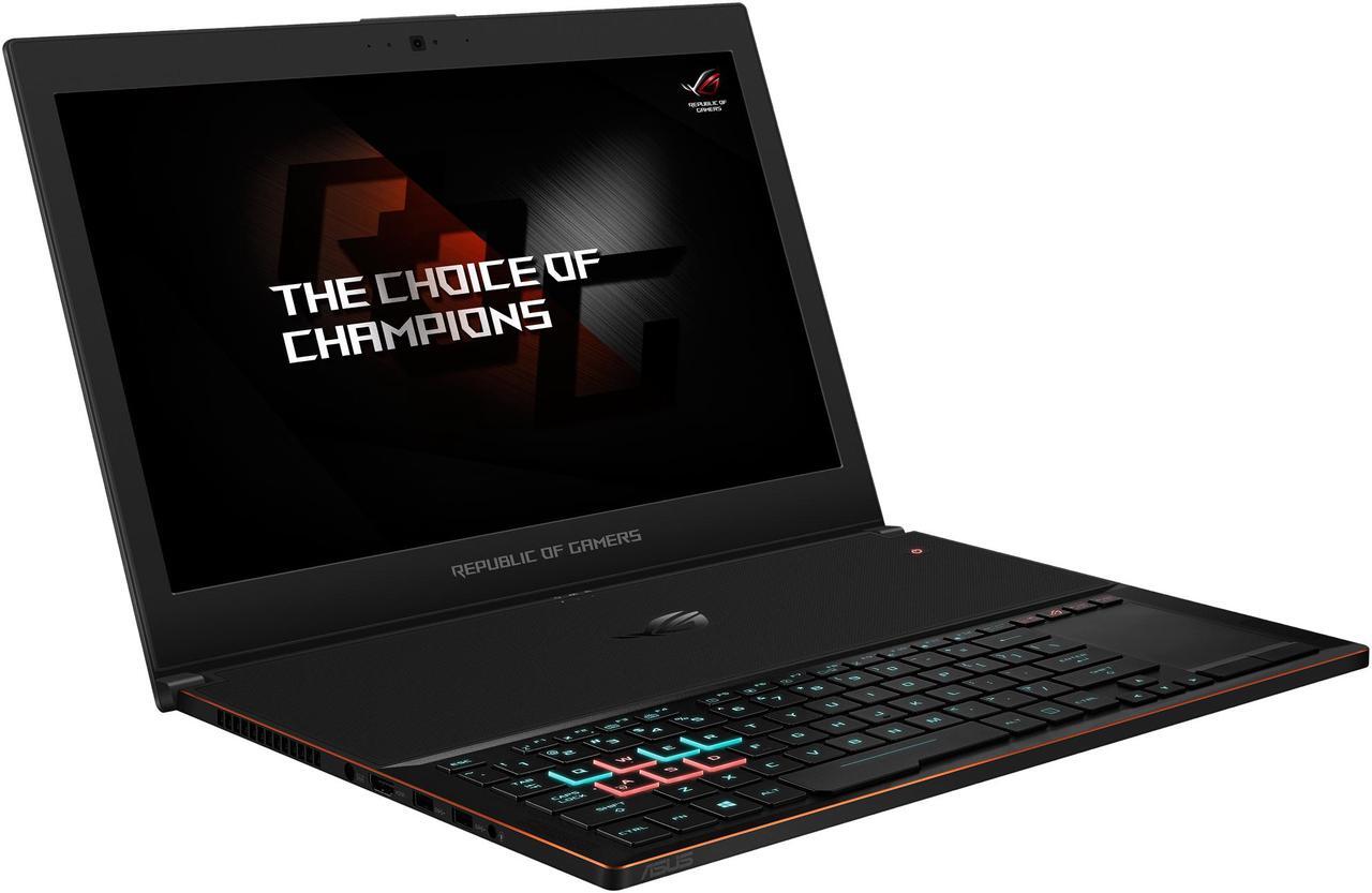 Alt view image 3 of 20 - ASUS ROG Zephyrus GX501VI-XS74 15.6" Full-HD 120 Hz Ultra-portable Intel Core i7 7th Gen 7700HQ 2.8 GHz GeForce GTX 1080 VR Ready 8 GB GDDR5X 512 GB PCIe SSD 16 GB DDR4 Memory Windows 10 Pro Gaming Laptop