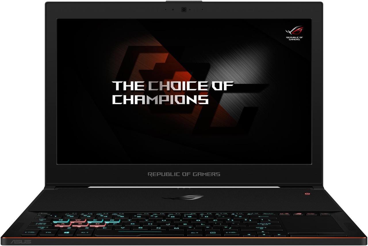Alt view image 2 of 20 - ASUS ROG Zephyrus GX501VI-XS74 15.6" Full-HD 120 Hz Ultra-portable Intel Core i7 7th Gen 7700HQ 2.8 GHz GeForce GTX 1080 VR Ready 8 GB GDDR5X 512 GB PCIe SSD 16 GB DDR4 Memory Windows 10 Pro Gaming Laptop