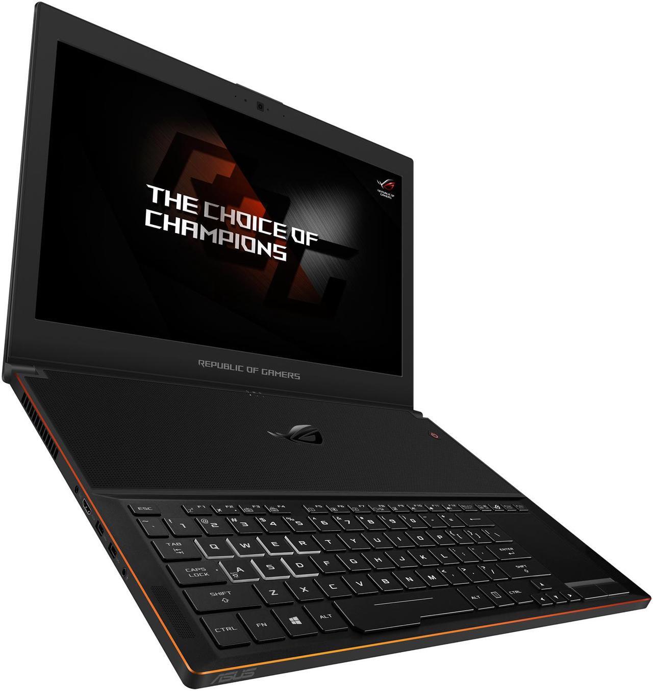Alt view image 10 of 20 - ASUS ROG Zephyrus GX501VI-XS74 15.6" Full-HD 120 Hz Ultra-portable Intel Core i7 7th Gen 7700HQ 2.8 GHz GeForce GTX 1080 VR Ready 8 GB GDDR5X 512 GB PCIe SSD 16 GB DDR4 Memory Windows 10 Pro Gaming Laptop