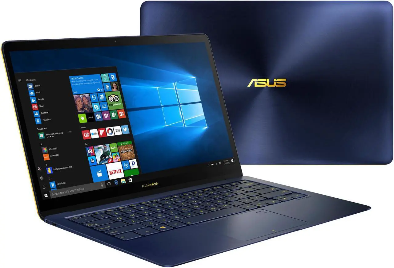 Alt view image 2 of 14 - ASUS ZenBook 3 Deluxe UX490UA-XH74-BL 14" FHD Ultraportable Laptop, Intel Core i7-8550U, 16 GB RAM, 512 GB NVMe SSD, Windows 10 Pro, Royal Blue