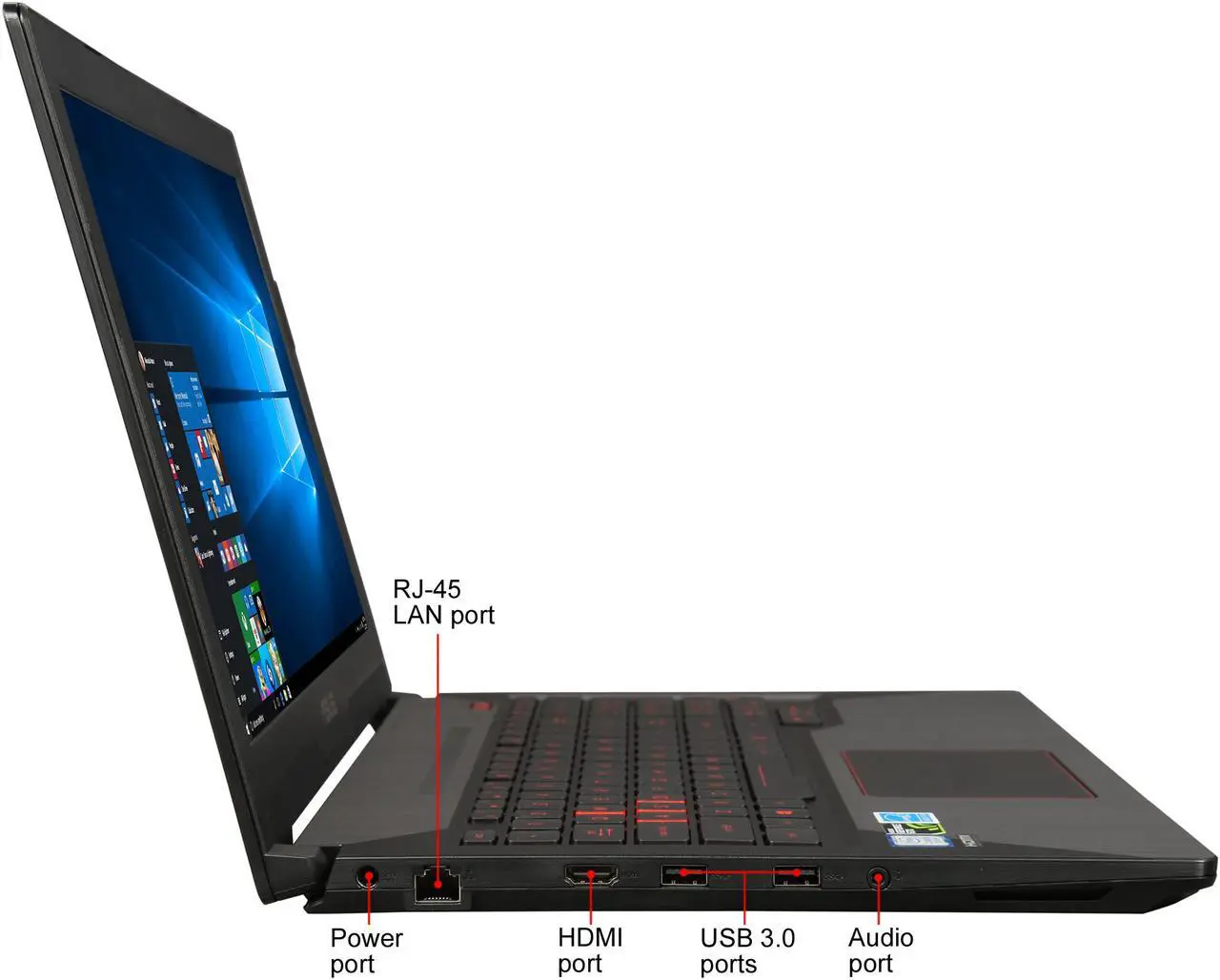 Alt view image 5 of 11 - ASUS FX503VD 15.6" FHD Powerful Gaming Laptop, Intel Core i5-7300HQ 2.5 GHz Processor, GeForce GTX 1050, 1 TB SSHD, 8 GB DDR4, Windows 10 Home