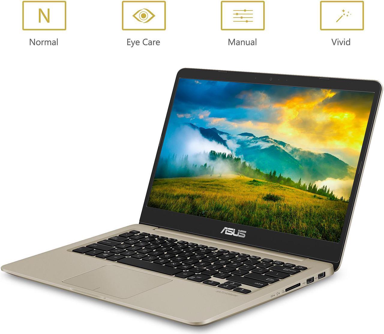Main image of ASUS VivoBook S S410UQ-NH74 14" Thin and Lightweight Full HD Laptop, Intel Core i7-8550U 1.8 GHz Quad-Core Processor, NVIDIA GeForce 940MX, 8 GB DDR4, 256 GB SSD, ASUS NanoEdge Bezel, Windows 10 Home, Backlit Keyboard