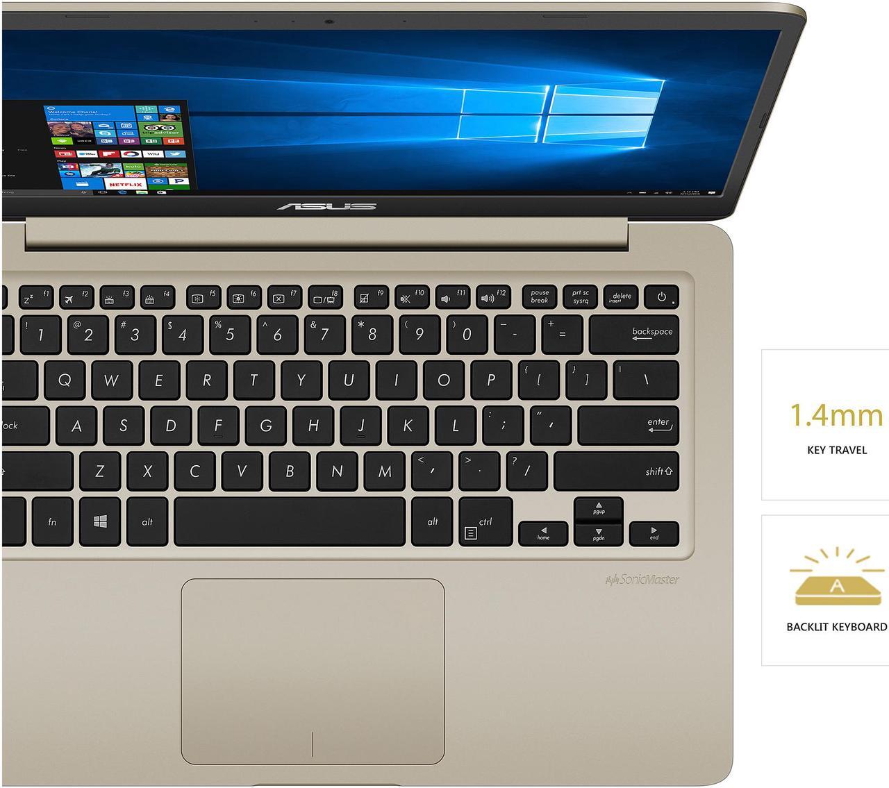 Alt view image 7 of 10 - ASUS VivoBook S S410UQ-NH74 14" Thin and Lightweight Full HD Laptop, Intel Core i7-8550U 1.8 GHz Quad-Core Processor, NVIDIA GeForce 940MX, 8 GB DDR4, 256 GB SSD, ASUS NanoEdge Bezel, Windows 10 Home, Backlit Keyboard