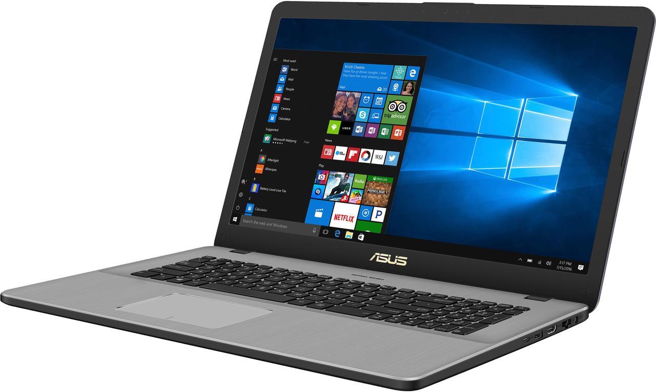 Main image of ASUS VivoBook Pro 17 N705UD-EH76 17.3" Thin and Portable FHD Laptop, GTX 1050, Intel Core i7-8550U 1.80 GHz Processor, 16 GB DDR4 RAM, 256 GB SSD + 1 TB HDD, 802.11ac Wi-Fi, USB-C, Backlit Keyboard, Windows 10