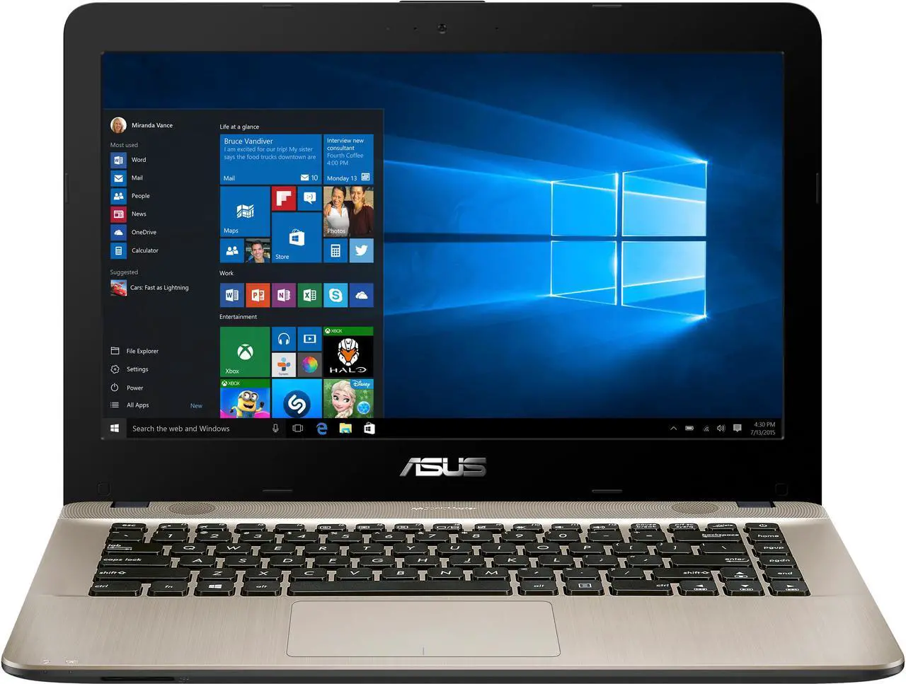 Light And Powerful Laptop ASUS VivoBook F441 Light and Powerful Laptop, AMD A9-9420 Dual Core