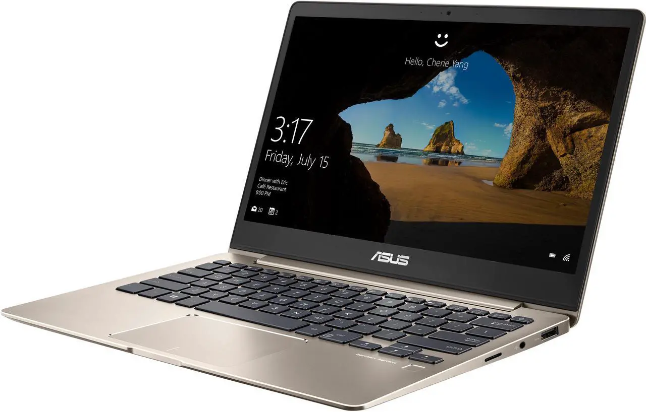 Main image of ASUS ZenBook 13 UX331UA-DS71 Ultra-Slim Laptop 13.3" Full HD WideView Display, 8th Gen Intel Core i7-8550U Processor, 8 GB LPDDR3, 256 GB SSD, Windows 10, Backlit keyboard, Fingerprint, Icicle Gold