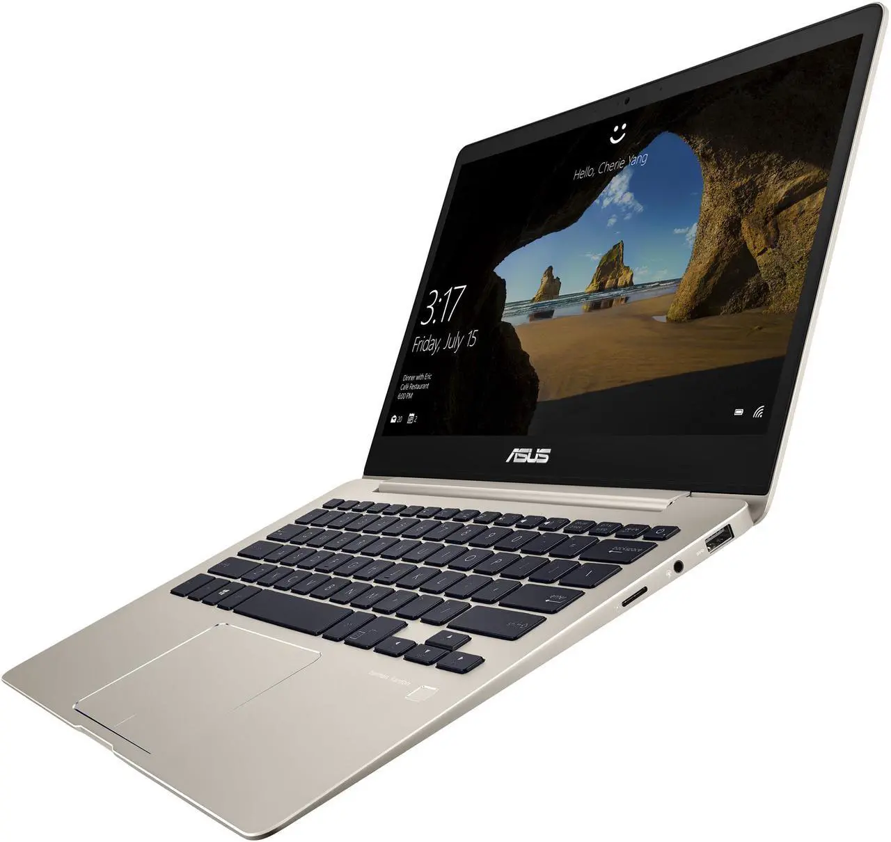 Alt view image 5 of 15 - ASUS ZenBook 13 UX331UA-DS71 Ultra-Slim Laptop 13.3" Full HD WideView Display, 8th Gen Intel Core i7-8550U Processor, 8 GB LPDDR3, 256 GB SSD, Windows 10, Backlit keyboard, Fingerprint, Icicle Gold