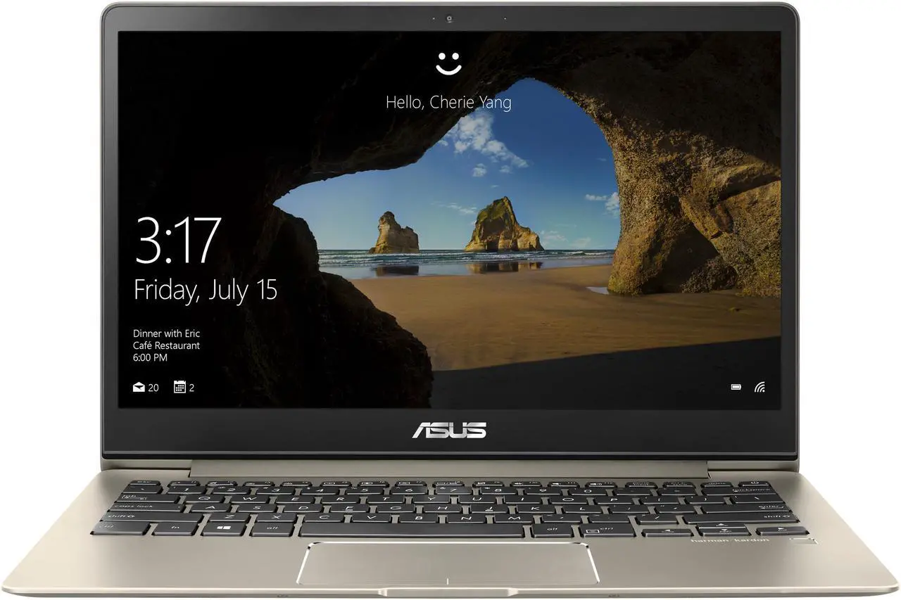 Alt view image 2 of 15 - ASUS ZenBook 13 UX331UA-DS71 Ultra-Slim Laptop 13.3" Full HD WideView Display, 8th Gen Intel Core i7-8550U Processor, 8 GB LPDDR3, 256 GB SSD, Windows 10, Backlit keyboard, Fingerprint, Icicle Gold