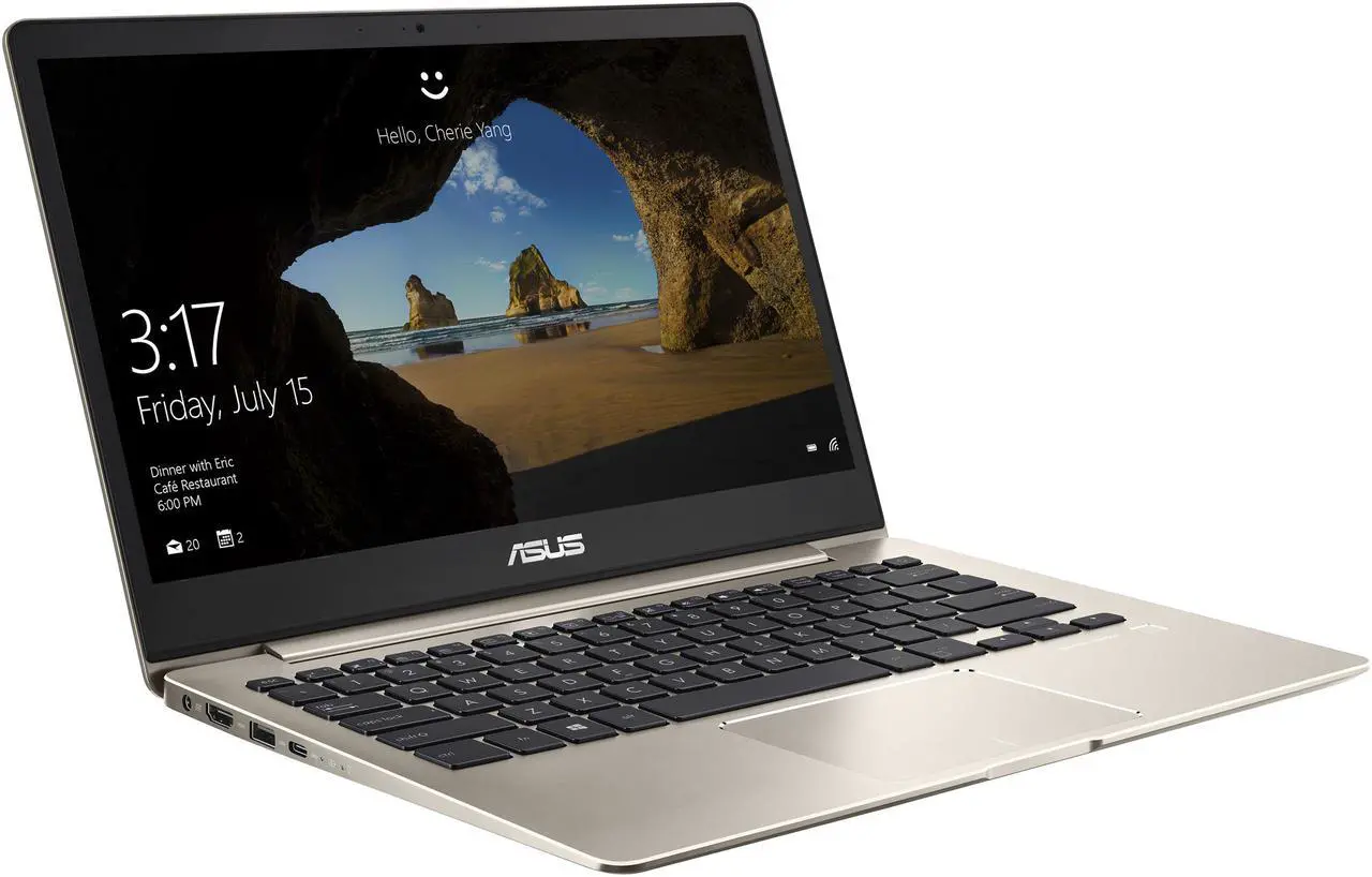 Alt view image 3 of 15 - ASUS ZenBook 13 UX331UA-DS71 Ultra-Slim Laptop 13.3" Full HD WideView Display, 8th Gen Intel Core i7-8550U Processor, 8 GB LPDDR3, 256 GB SSD, Windows 10, Backlit keyboard, Fingerprint, Icicle Gold
