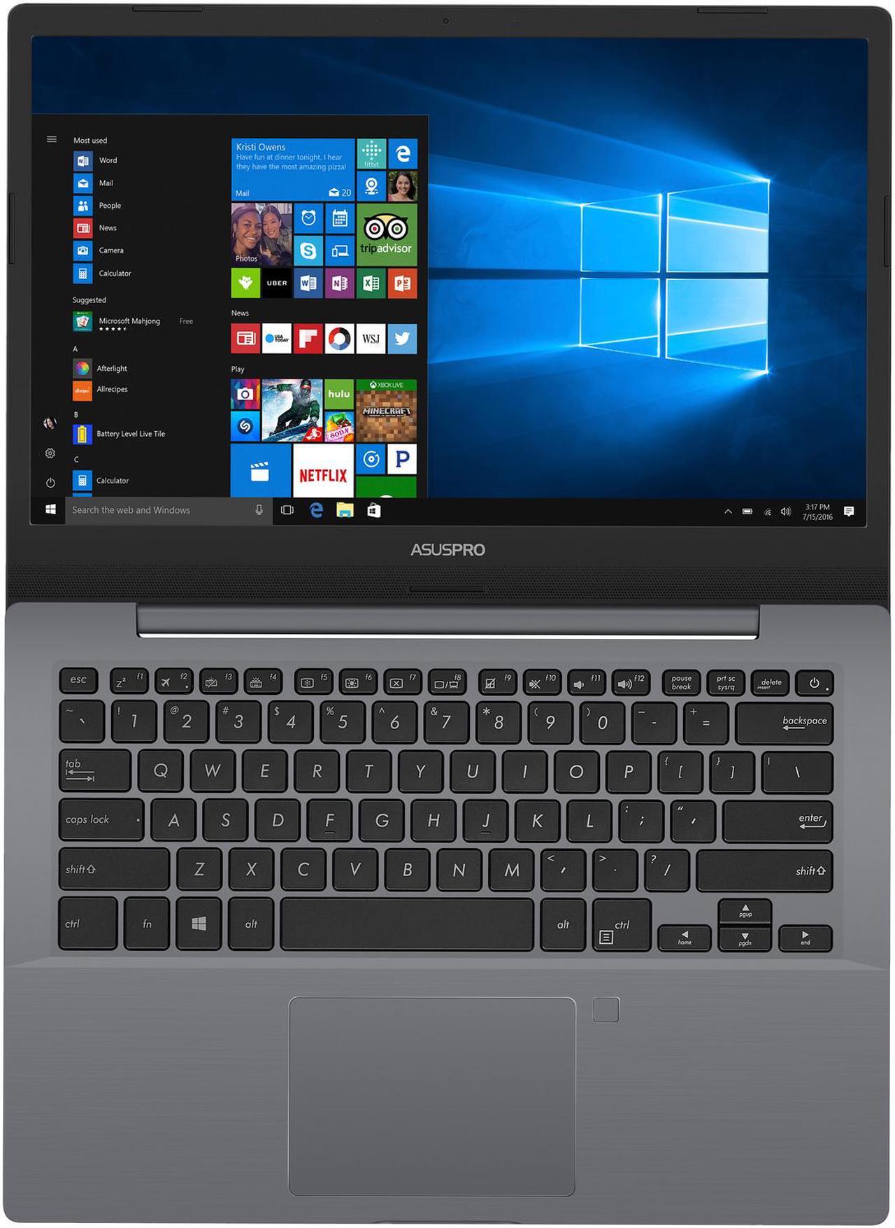 Alt view image 5 of 20 - ASUSPRO P5440UF-XB74 Thin and Light Business Laptop, 14" Wideview FHD Display, 8th Gen Intel Core i7-8550U 1.8 GHz Processor, 512 GB SSD, 16 GB RAM, NVIDIA GeForce MX130, Windows 10 Pro, Fingerprint