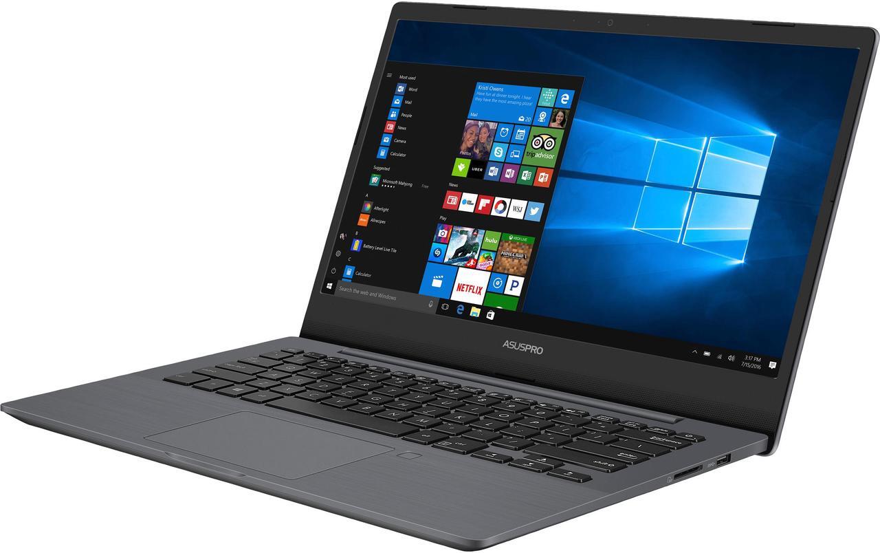 Main image of ASUSPRO P5440UF-XB74 Thin and Light Business Laptop, 14" Wideview FHD Display, 8th Gen Intel Core i7-8550U 1.8 GHz Processor, 512 GB SSD, 16 GB RAM, NVIDIA GeForce MX130, Windows 10 Pro, Fingerprint