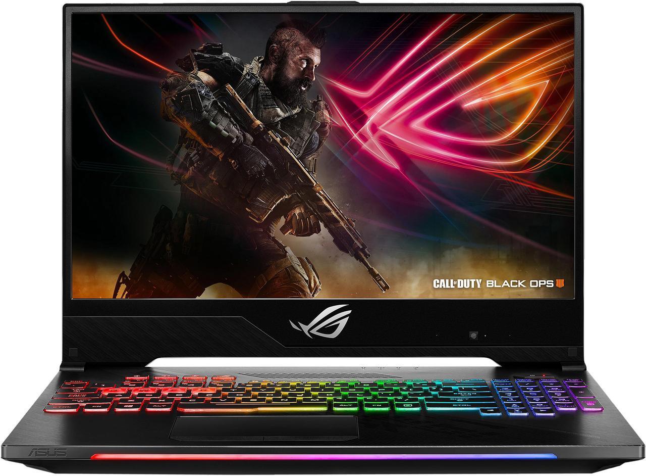 Main image of ASUS GL504GM-DS74 ROG Strix Hero II Gaming Laptop, 15.6" 144 Hz IPS-Type Slim Bezel Display, GeForce GTX 1060 6 GB, Intel Core i7-8750H (up to 3.9 GHz), 256 GB PCIe SSD + 1 TB HDD, 16 GB Memory