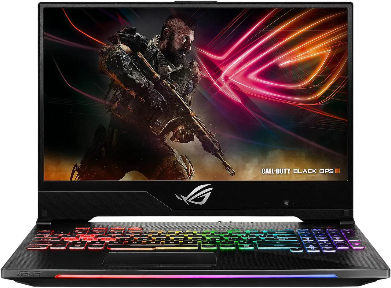 Main image of ASUS GL504GS-DS74 ROG Strix SCAR II Gaming Laptop, 15.6" 144 Hz IPS-Type Slim Bezel Display, GeForce GTX 1070 8 GB, Intel Core i7-8750H Processor (up to 3.9 GHz), 256 GB PCIe SSD + 1 TB SSHD, 16 GB DDR4, RGB Keyboard