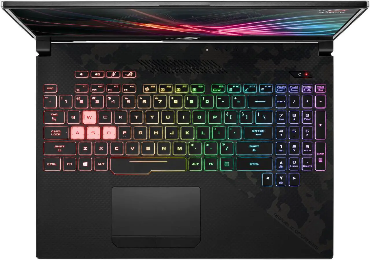 Alt view image 6 of 11 - ASUS GL504GS-DS74 ROG Strix SCAR II Gaming Laptop, 15.6" 144 Hz IPS-Type Slim Bezel Display, GeForce GTX 1070 8 GB, Intel Core i7-8750H Processor (up to 3.9 GHz), 256 GB PCIe SSD + 1 TB SSHD, 16 GB DDR4, RGB Keyboard
