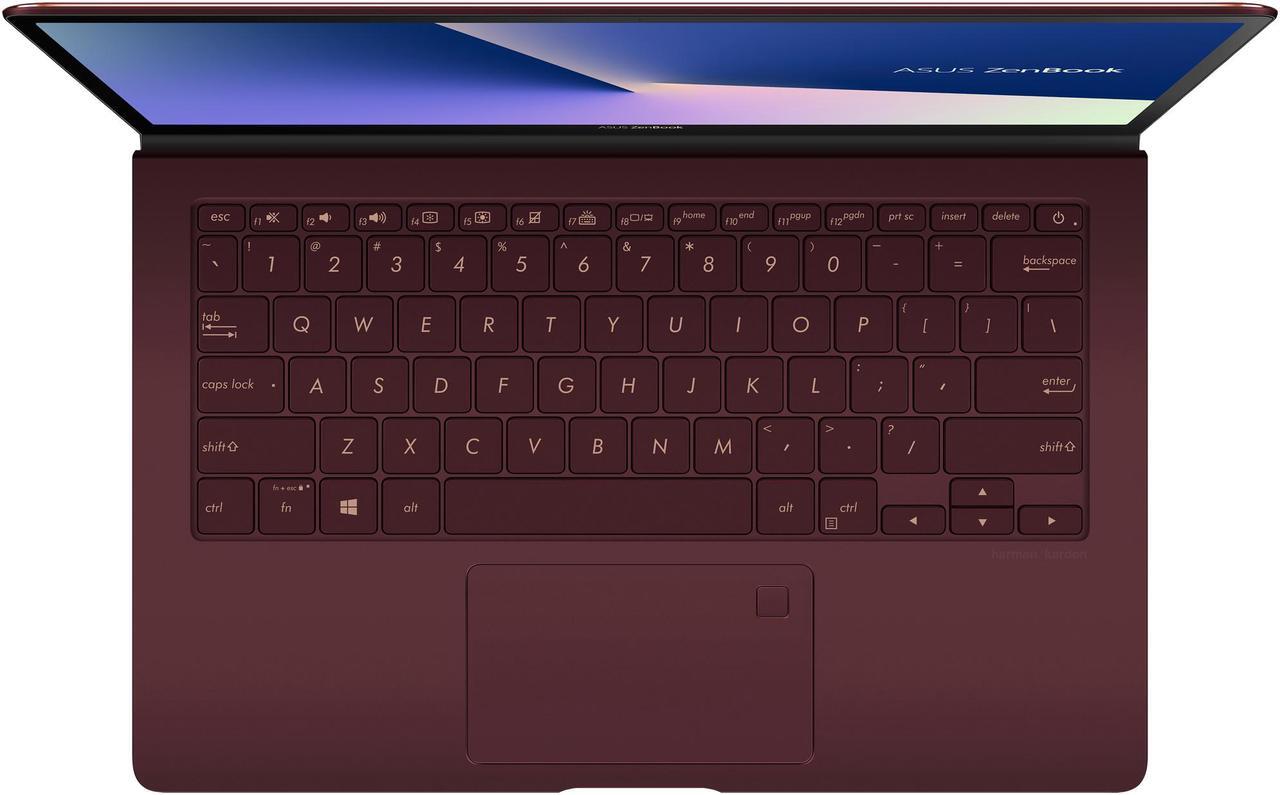 Alt view image 7 of 17 - ASUS ZenBook S UX391UA-XB71-R Ultra-thin and light 13.3-inch FHD Laptop, Intel Core i7-8550U, 8GB RAM, 256GB SATA SSD, Windows 10 Pro, FP Sensor, Thunderbolt, Burgundy Red