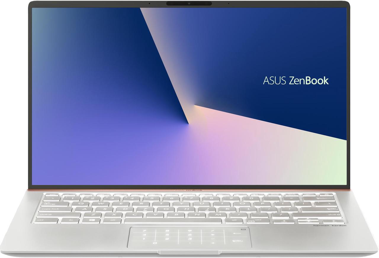 Alt view image 2 of 18 - ASUS ZenBook 14 Ultra-Slim Laptop 14" Full HD NanoEdge Bezel, Intel Core i5-8265U (Whiskey Lake), 8 GB RAM, 256 GB PCIe SSD, Backlit KB, NumberPad, Windows 10 Pro - UX433FA-XH54, Icicle Silver