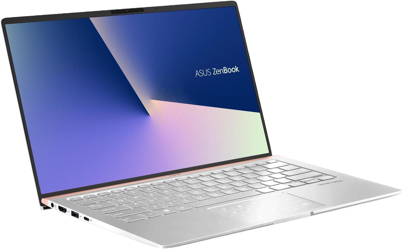 Alt view image 4 of 18 - ASUS ZenBook 14 Ultra-Slim Laptop 14" Full HD NanoEdge Bezel, Intel Core i5-8265U (Whiskey Lake), 8 GB RAM, 256 GB PCIe SSD, Backlit KB, NumberPad, Windows 10 Pro - UX433FA-XH54, Icicle Silver