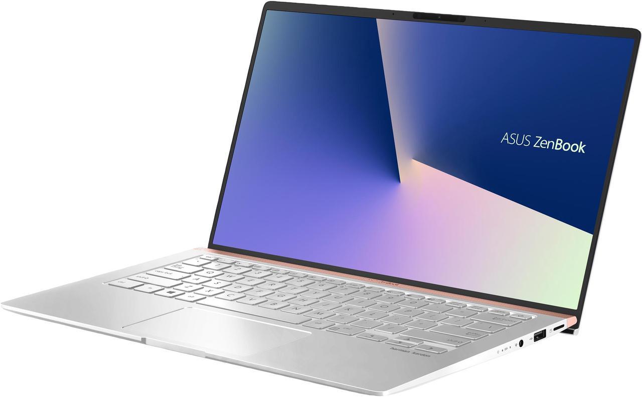 Main image of ASUS ZenBook 14 Ultra-Slim Laptop 14" Full HD NanoEdge Bezel, Intel Core i5-8265U (Whiskey Lake), 8 GB RAM, 256 GB PCIe SSD, Backlit KB, NumberPad, Windows 10 Pro - UX433FA-XH54, Icicle Silver