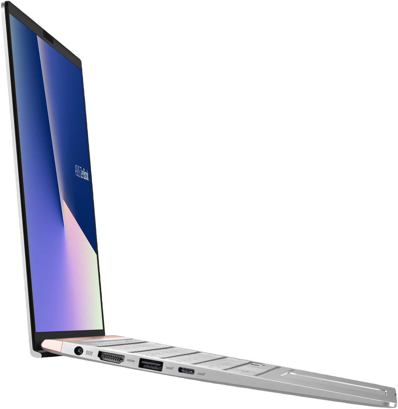 Alt view image 8 of 18 - ASUS ZenBook 14 Ultra-Slim Laptop 14" Full HD NanoEdge Bezel, Intel Core i5-8265U (Whiskey Lake), 8 GB RAM, 256 GB PCIe SSD, Backlit KB, NumberPad, Windows 10 Pro - UX433FA-XH54, Icicle Silver