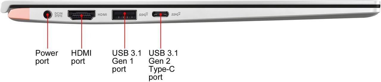 Alt view image 16 of 18 - ASUS ZenBook 14 Ultra-Slim Laptop 14" Full HD NanoEdge Bezel, Intel Core i5-8265U (Whiskey Lake), 8 GB RAM, 256 GB PCIe SSD, Backlit KB, NumberPad, Windows 10 Pro - UX433FA-XH54, Icicle Silver