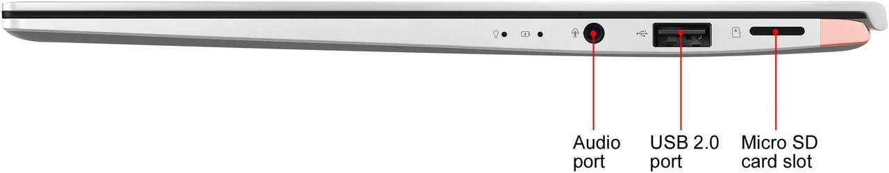 Alt view image 17 of 18 - ASUS ZenBook 14 Ultra-Slim Laptop 14" Full HD NanoEdge Bezel, Intel Core i5-8265U (Whiskey Lake), 8 GB RAM, 256 GB PCIe SSD, Backlit KB, NumberPad, Windows 10 Pro - UX433FA-XH54, Icicle Silver