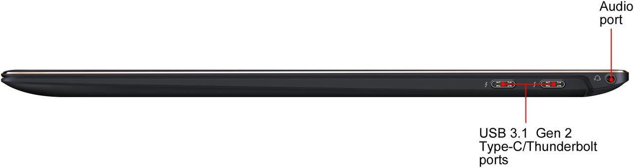 Alt view image 18 of 19 - ASUS ZenBook S, 13.3” UHD 4K Touch, 8th Gen Whiskey Lake Intel Core i7-8565U Processor, 16GB RAM, 512GB PCIe SSD, FP Sensor, Thunderbolt, Windows 10 Professional - UX391FA-XH74T Deep Dive Blue laptop