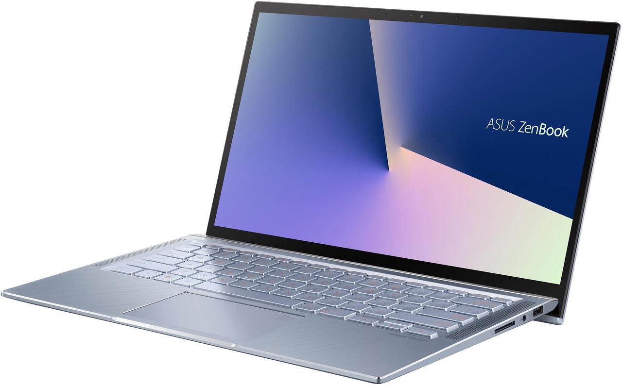 Main image of ASUS ZenBook 14, Intel Core Whiskey Lake i5-8265U, 8 GB RAM, 256 GB NVMe PCIe SSD, NumberPad, Wi-Fi 5, Windows 10, Ultra Thin and Light Laptop, 4-Way NanoEdge 14" FHD, Silver Blue, UX431FA-ES51