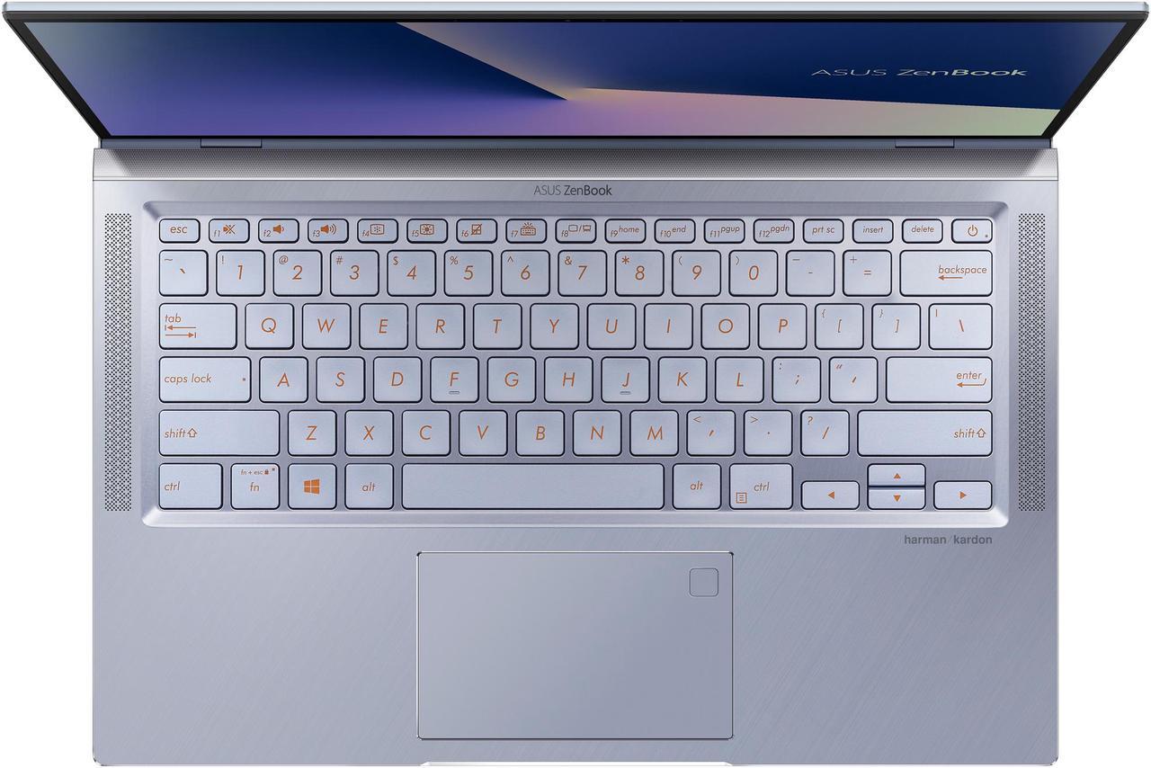 Alt view image 9 of 19 - ASUS ZenBook 14, Intel Core Whiskey Lake i5-8265U, 8 GB RAM, 256 GB NVMe PCIe SSD, NumberPad, Wi-Fi 5, Windows 10, Ultra Thin and Light Laptop, 4-Way NanoEdge 14" FHD, Silver Blue, UX431FA-ES51